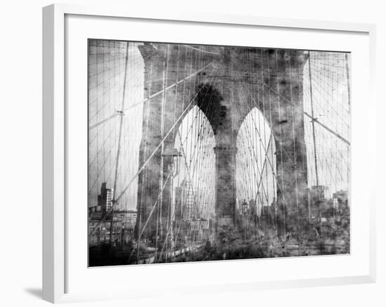 Brooklyn Bridge in Verichrome-Evan Morris Cohen-Framed Photographic Print