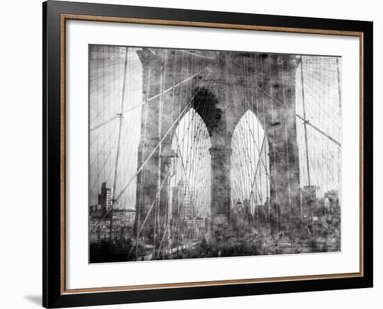 Brooklyn Bridge in Verichrome-Evan Morris Cohen-Framed Photographic Print