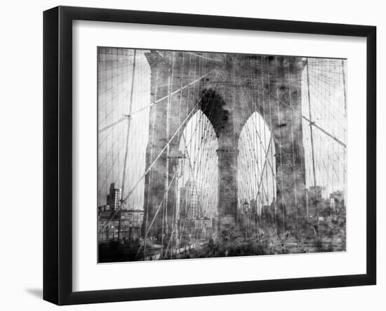 Brooklyn Bridge in Verichrome-Evan Morris Cohen-Framed Photographic Print