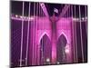 Brooklyn Bridge Lit Purple-Alan Schein-Mounted Photographic Print