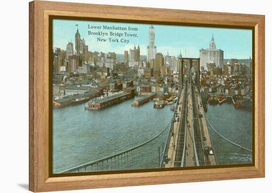 Brooklyn Bridge, Lower Manhattan-null-Framed Stretched Canvas