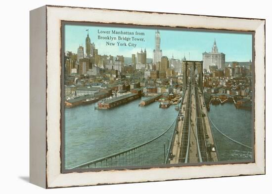 Brooklyn Bridge, Lower Manhattan-null-Framed Stretched Canvas