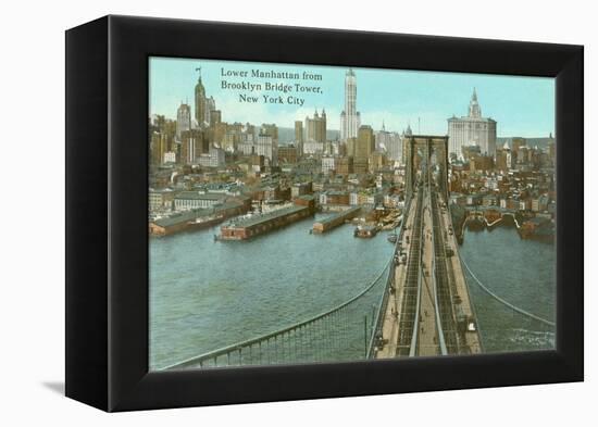 Brooklyn Bridge, Lower Manhattan-null-Framed Stretched Canvas