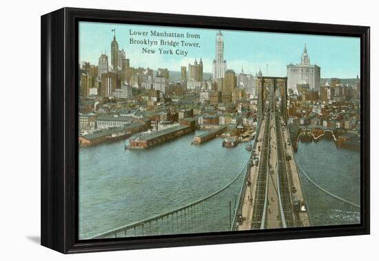 Brooklyn Bridge, Lower Manhattan-null-Framed Stretched Canvas