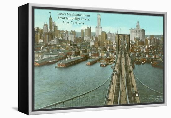 Brooklyn Bridge, Lower Manhattan-null-Framed Stretched Canvas