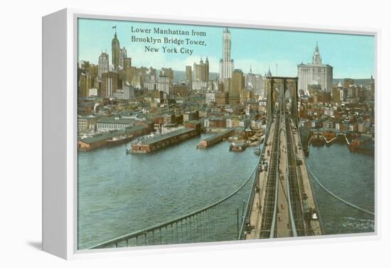 Brooklyn Bridge, Lower Manhattan-null-Framed Stretched Canvas