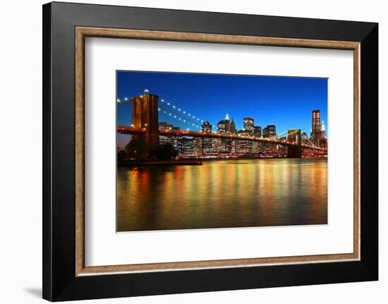 Brooklyn Bridge LowerManhattan-null-Framed Art Print