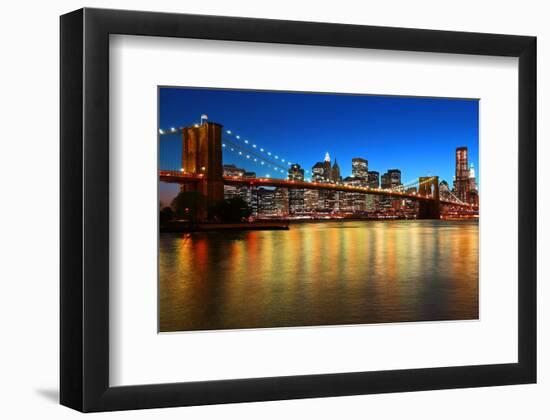 Brooklyn Bridge LowerManhattan-null-Framed Art Print