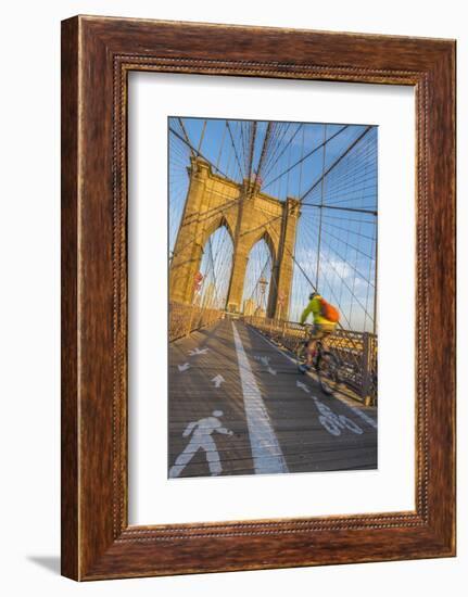 Brooklyn Bridge, Manhattan, New York, United States of America, North America-Alan Copson-Framed Photographic Print