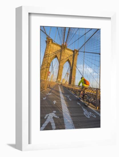 Brooklyn Bridge, Manhattan, New York, United States of America, North America-Alan Copson-Framed Photographic Print