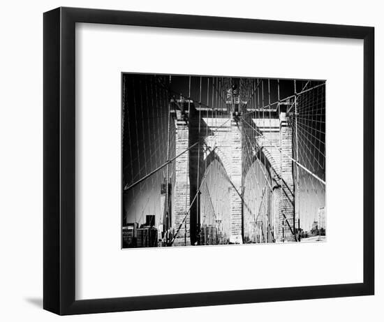 Brooklyn Bridge, Manhattan, New York, White Frame, Full Size Photography-Philippe Hugonnard-Framed Art Print