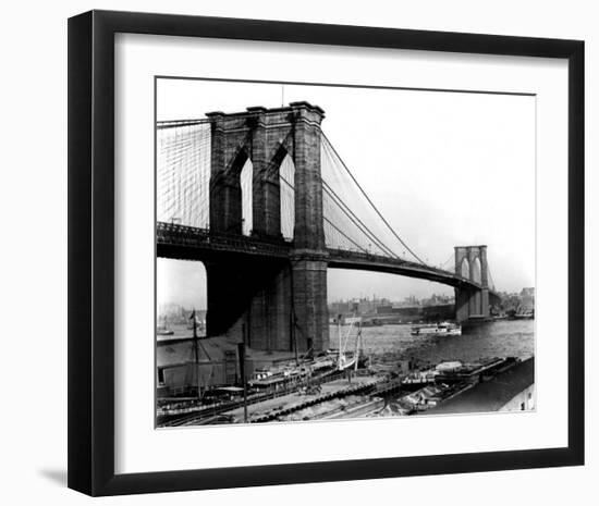 Brooklyn Bridge, New York, c.1905-null-Framed Art Print