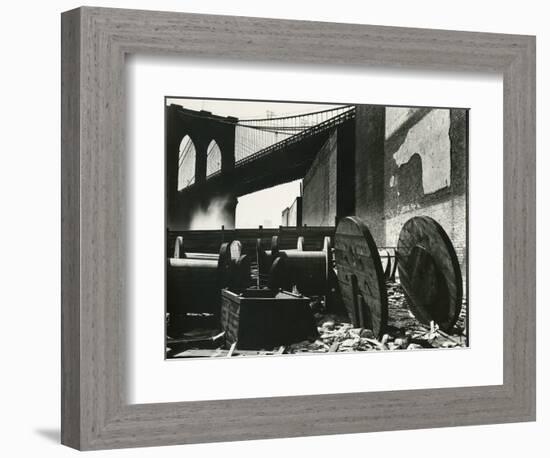 Brooklyn Bridge, New York, c. 1945-Brett Weston-Framed Photographic Print