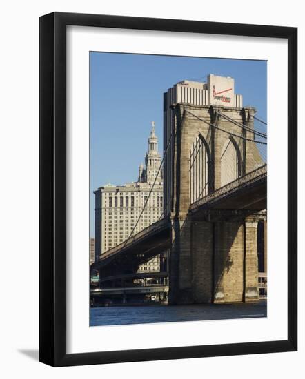 Brooklyn Bridge, New York City, New York, United States of America, North America-Amanda Hall-Framed Photographic Print