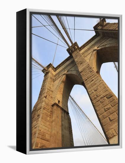 Brooklyn Bridge, New York City, New York, United States of America, North America-Amanda Hall-Framed Premier Image Canvas