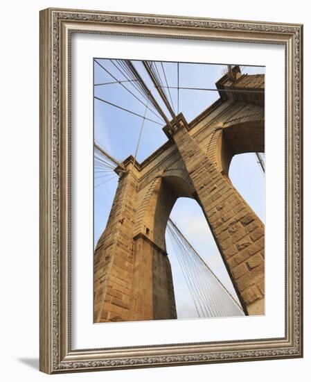 Brooklyn Bridge, New York City, New York, United States of America, North America-Amanda Hall-Framed Photographic Print