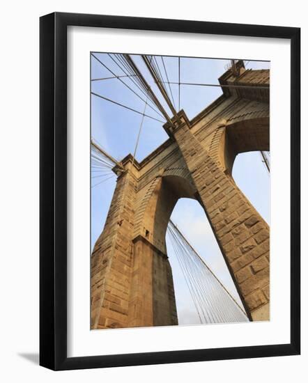 Brooklyn Bridge, New York City, New York, United States of America, North America-Amanda Hall-Framed Photographic Print