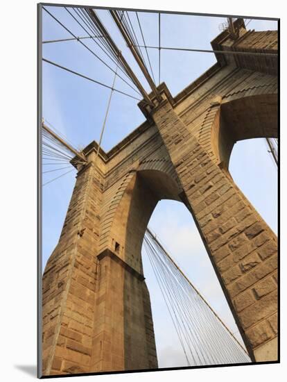 Brooklyn Bridge, New York City, New York, United States of America, North America-Amanda Hall-Mounted Photographic Print