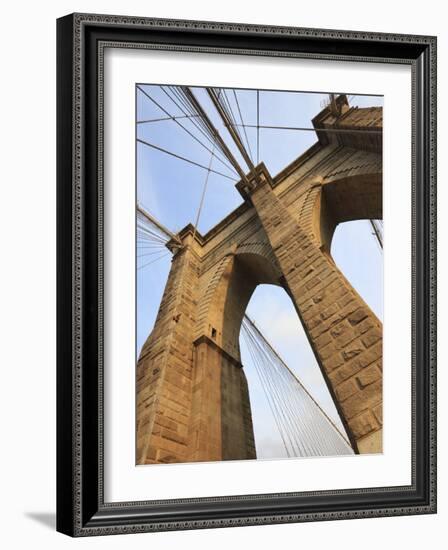 Brooklyn Bridge, New York City, New York, United States of America, North America-Amanda Hall-Framed Photographic Print