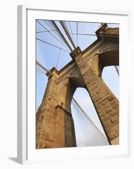 Brooklyn Bridge, New York City, New York, United States of America, North America-Amanda Hall-Framed Photographic Print