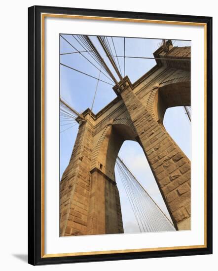 Brooklyn Bridge, New York City, New York, United States of America, North America-Amanda Hall-Framed Photographic Print