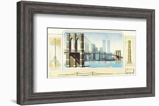 Brooklyn Bridge, New York City-Libero Patrignani-Framed Art Print