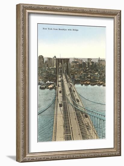 Brooklyn Bridge, New York City-null-Framed Art Print