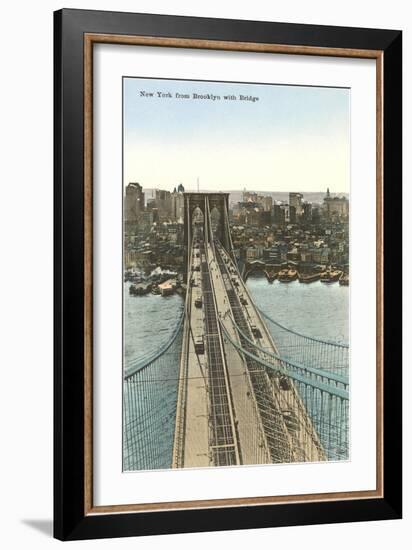 Brooklyn Bridge, New York City-null-Framed Art Print