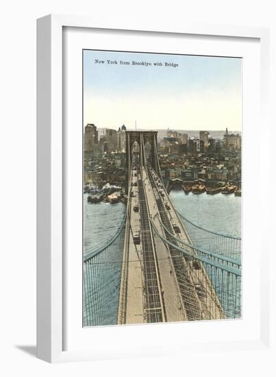 Brooklyn Bridge, New York City-null-Framed Art Print