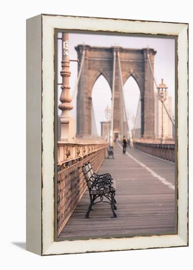 Brooklyn Bridge, New York, United States of America, North America-Amanda Hall-Framed Premier Image Canvas