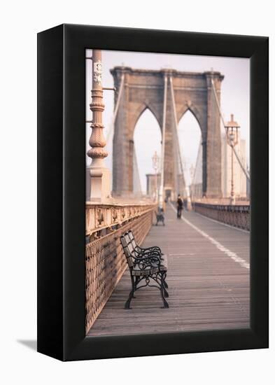 Brooklyn Bridge, New York, United States of America, North America-Amanda Hall-Framed Premier Image Canvas