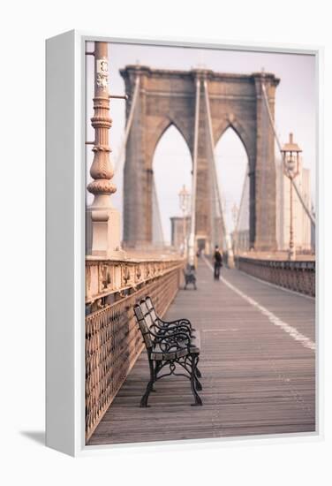 Brooklyn Bridge, New York, United States of America, North America-Amanda Hall-Framed Premier Image Canvas