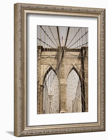 Brooklyn Bridge, New York, United States of America, North America-Amanda Hall-Framed Photographic Print