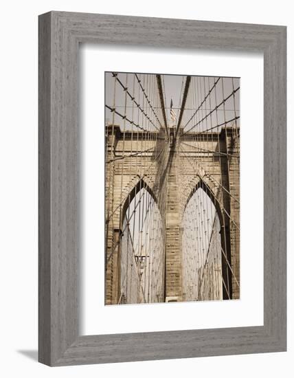 Brooklyn Bridge, New York, United States of America, North America-Amanda Hall-Framed Photographic Print