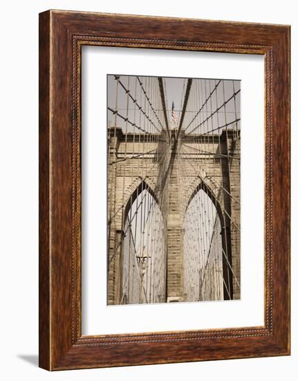 Brooklyn Bridge, New York, United States of America, North America-Amanda Hall-Framed Photographic Print