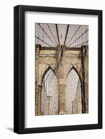 Brooklyn Bridge, New York, United States of America, North America-Amanda Hall-Framed Photographic Print