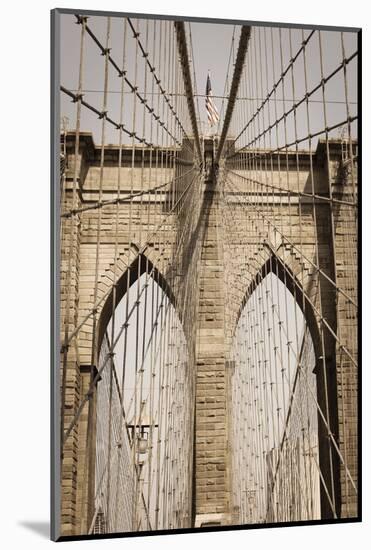 Brooklyn Bridge, New York, United States of America, North America-Amanda Hall-Mounted Photographic Print