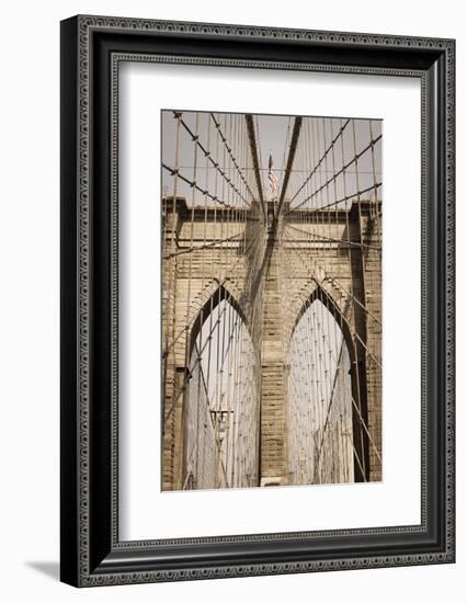 Brooklyn Bridge, New York, United States of America, North America-Amanda Hall-Framed Photographic Print