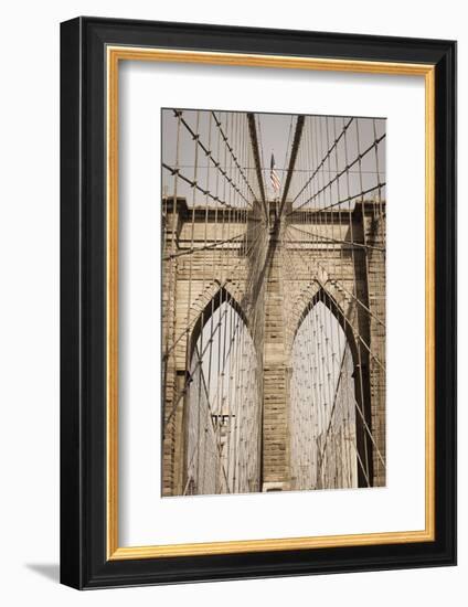 Brooklyn Bridge, New York, United States of America, North America-Amanda Hall-Framed Photographic Print