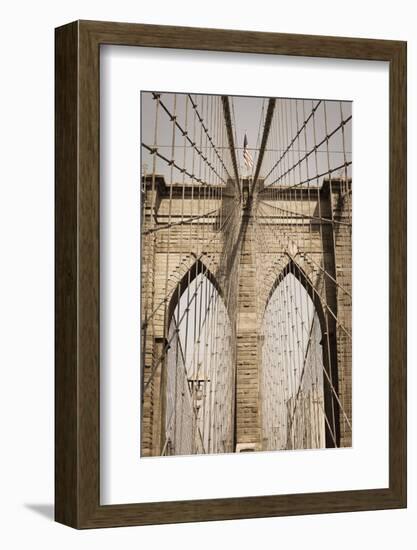 Brooklyn Bridge, New York, United States of America, North America-Amanda Hall-Framed Premium Photographic Print