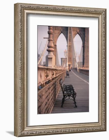 Brooklyn Bridge, New York, United States of America, North America-Amanda Hall-Framed Photographic Print