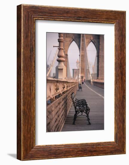 Brooklyn Bridge, New York, United States of America, North America-Amanda Hall-Framed Photographic Print