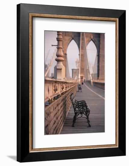 Brooklyn Bridge, New York, United States of America, North America-Amanda Hall-Framed Photographic Print