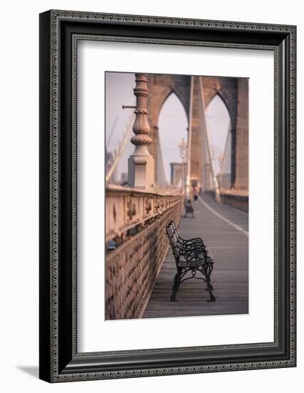 Brooklyn Bridge, New York, United States of America, North America-Amanda Hall-Framed Photographic Print