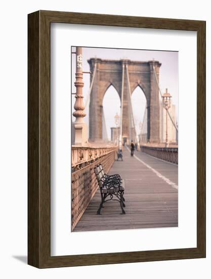 Brooklyn Bridge, New York, United States of America, North America-Amanda Hall-Framed Photographic Print