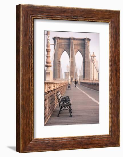 Brooklyn Bridge, New York, United States of America, North America-Amanda Hall-Framed Photographic Print