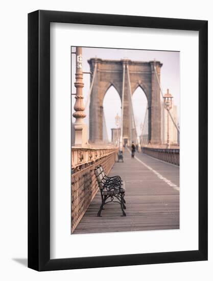 Brooklyn Bridge, New York, United States of America, North America-Amanda Hall-Framed Photographic Print