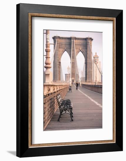 Brooklyn Bridge, New York, United States of America, North America-Amanda Hall-Framed Photographic Print