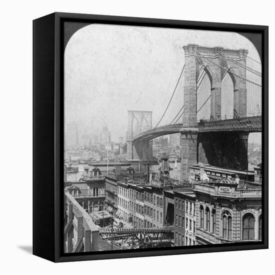 Brooklyn Bridge, New York, USA, 1901-Underwood & Underwood-Framed Premier Image Canvas