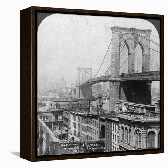 Brooklyn Bridge, New York, USA, 1901-Underwood & Underwood-Framed Premier Image Canvas